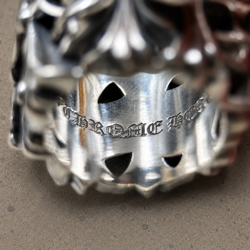 Chrome Hearts Cemetery Cross Ring – Sterling Silver .925