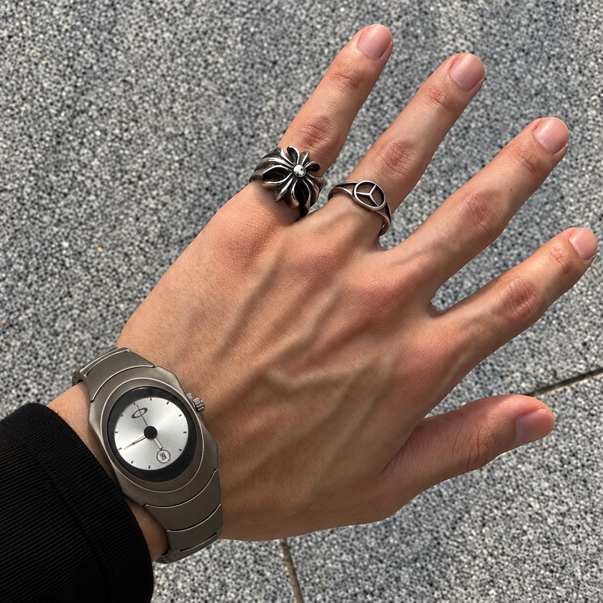 Oakley Time Bomb Titanium Watch – White Dial