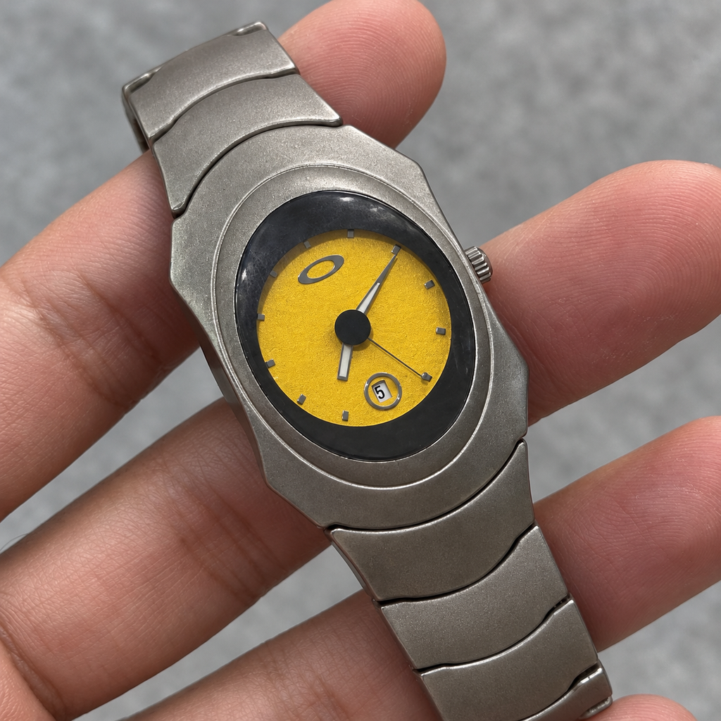 Oakley Time Bomb Titanium Watch – Yellow Dial