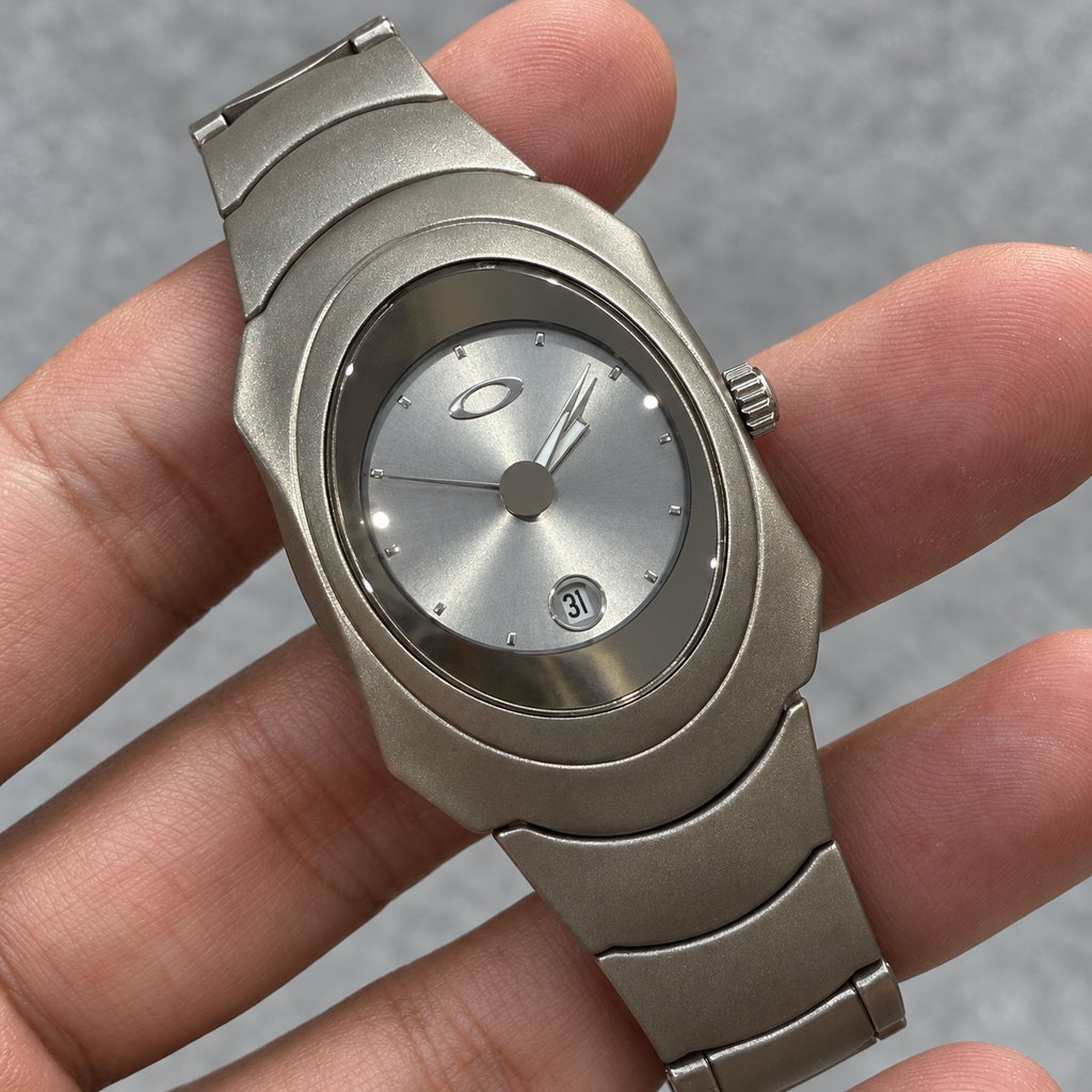 Oakley Time Bomb Titanium Watch – Silver Dial