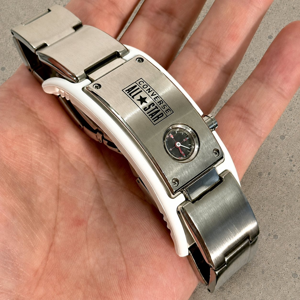 Vintage Converse All Star Rubber Metal Bracelet Watch