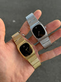 Audemars Piguet Black Dial Mesh Bracelet Watch – Gold Tone / Silver Tone