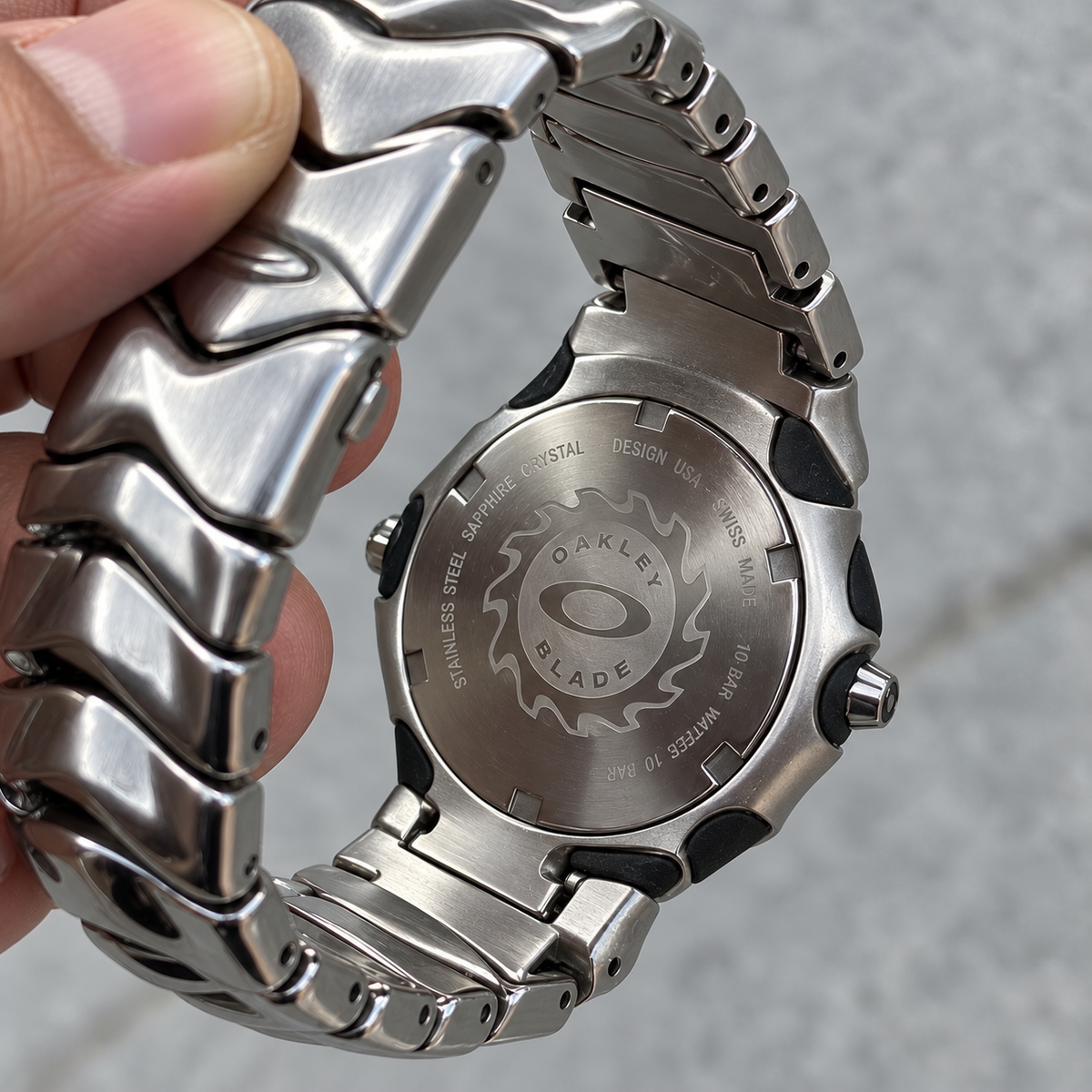 Oakley Blade Y2K Watch – Silver / Black