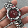 Oakley Y2K Red Flower Blade Watch – Silver