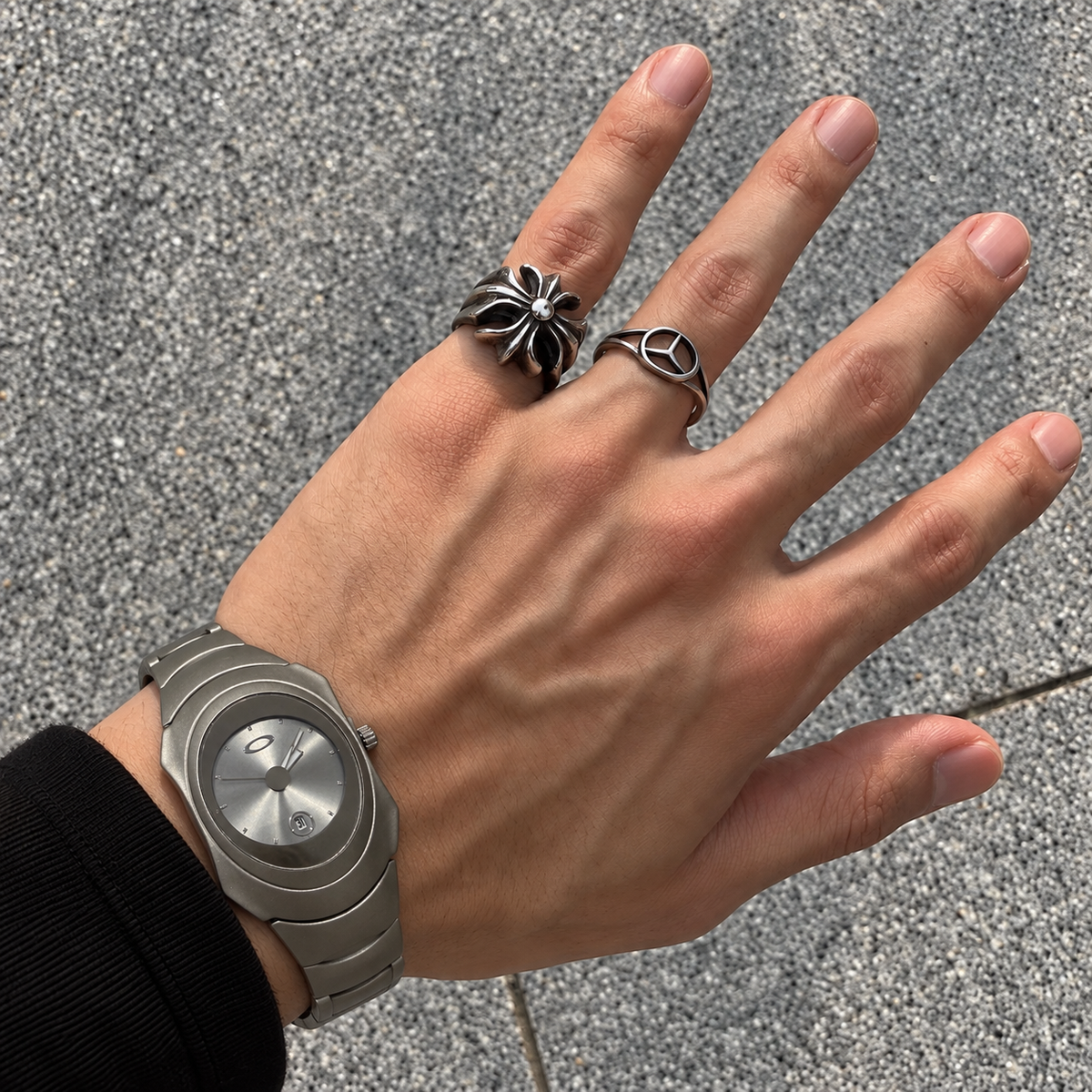 Oakley Time Bomb Titanium Watch – Silver Dial