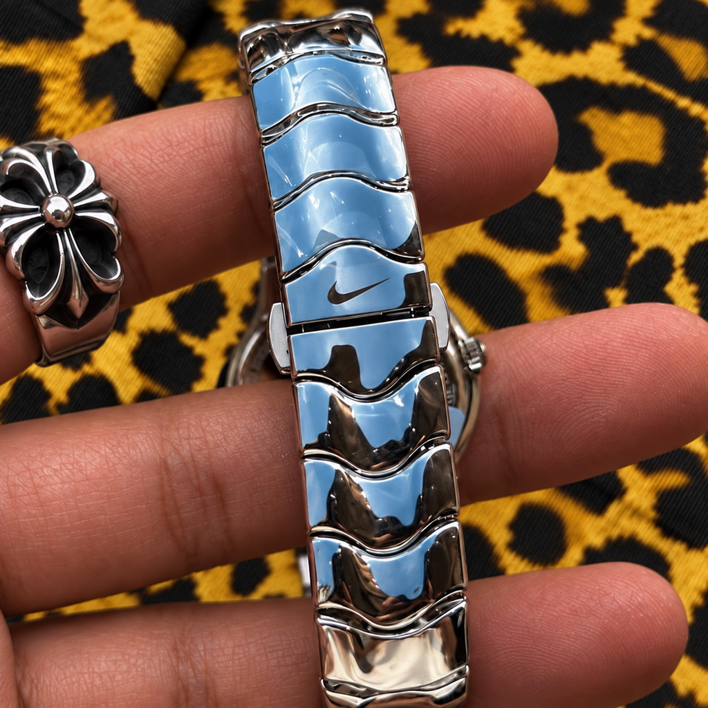 Nike Triax Armored Stainless Steel Watch – Custom Leopard Print Dial