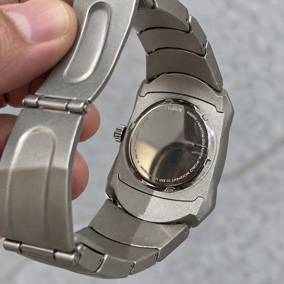 Oakley Time Bomb Titanium Watch – White Dial