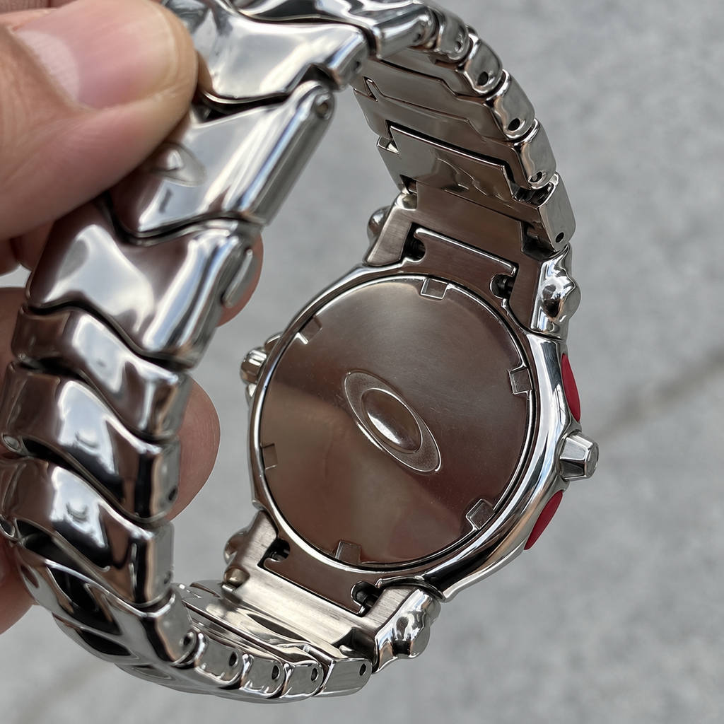 Oakley Y2K Red Flower Blade Watch – Silver
