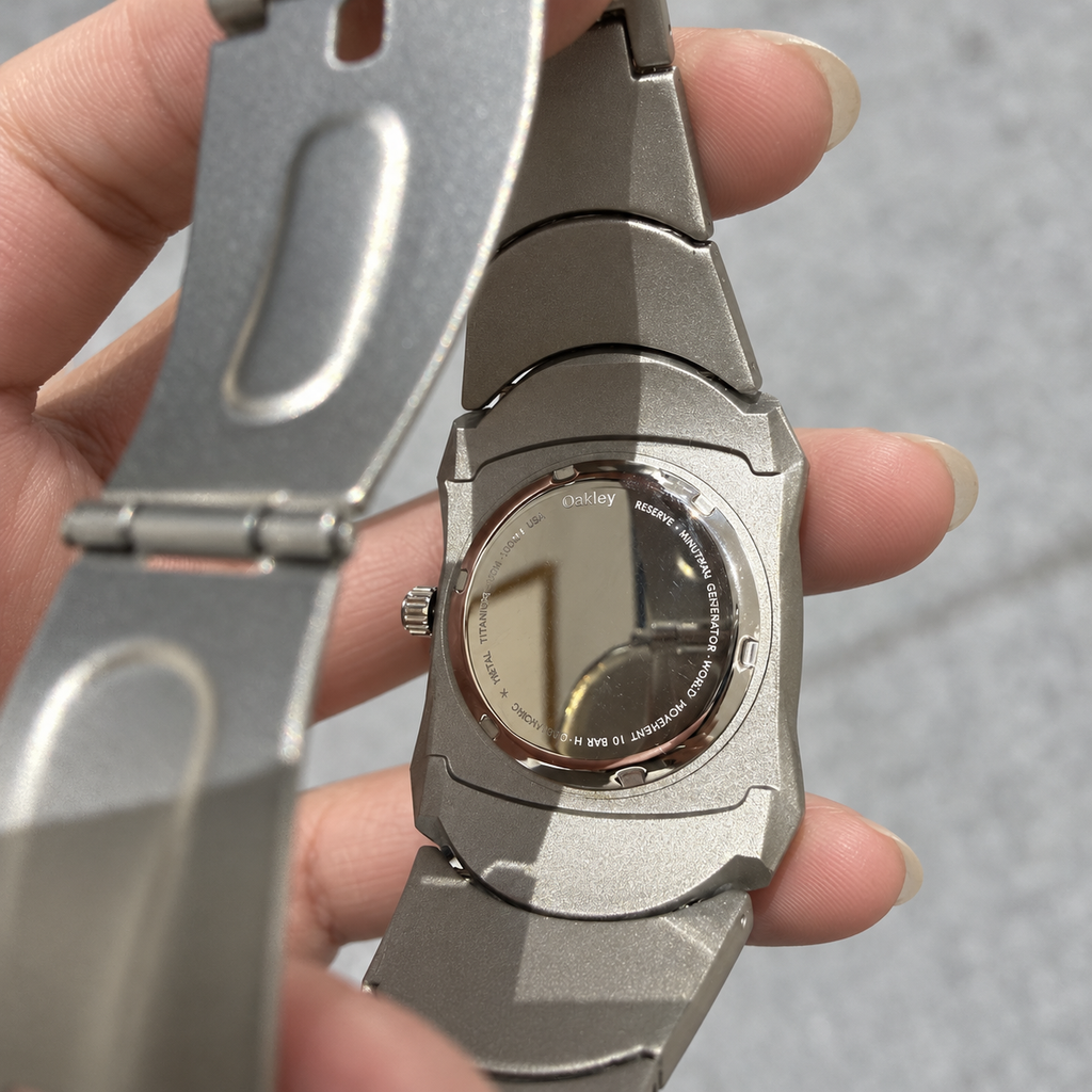 Oakley Time Bomb Titanium Watch – Silver Dial