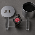 Oakley Y2K Blade Watch – Black Chrome Red Flower Dial