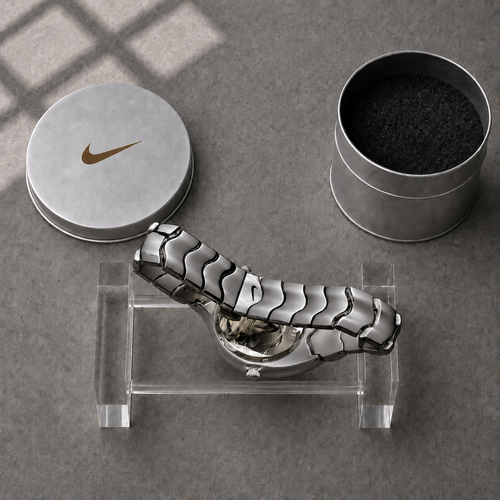 Nike Y2K Triax Wave Chronograph Watch | Glossy Shell Black & White Face
