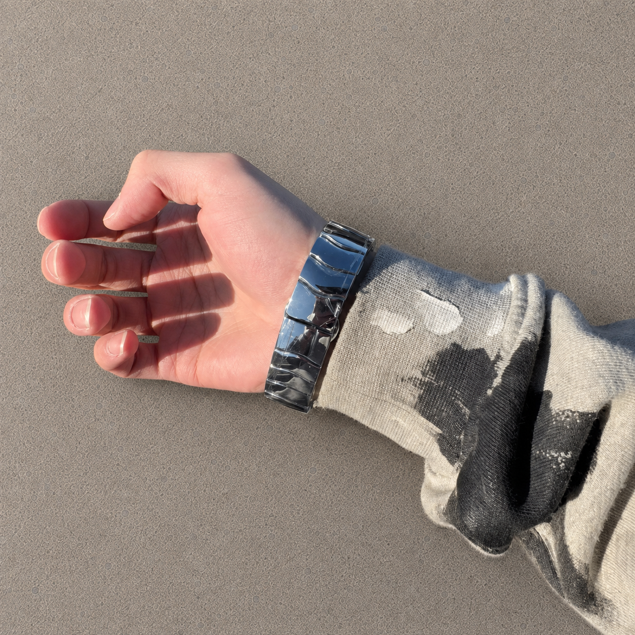 Vintage Oakley Time Bomb – Polished Titanium / Blue Dial
